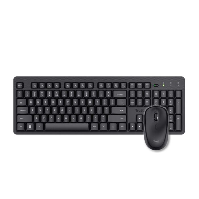 Trust Silent Wireless Keyboard & Mouse Set - Black | T25022