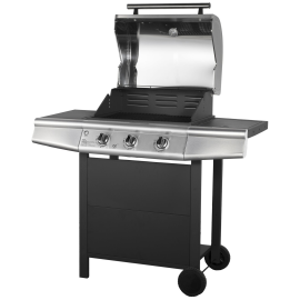 Texas Top Grill 3 Burner Gas Outdoor Garden Stainless Steel Barbecue BBQ | AG-SR3P-1SS