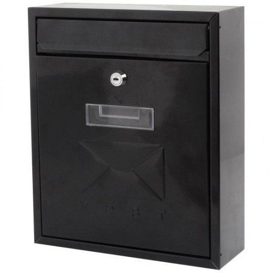 De Vielle Contemporary Post Box BLACK | 44675
