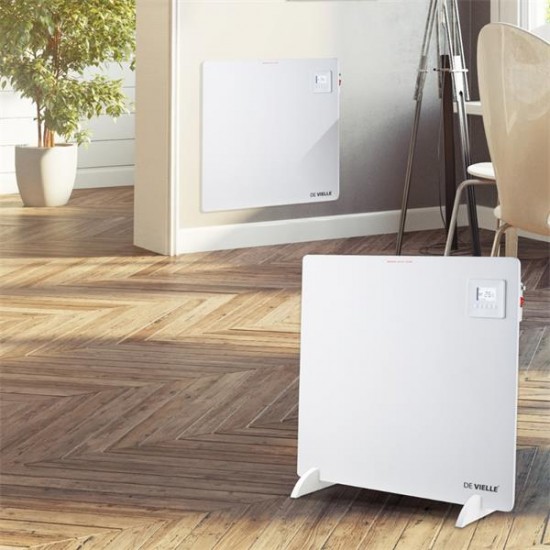 De Vielle 425W Slimline Eco Friendly Wall or Floor Panel Electric Heater | DEV964439