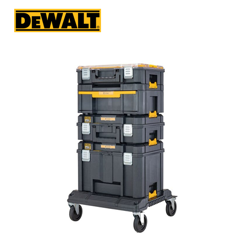 DeWALT TSTAK IP54 Tower 4 x Cases on Roller Tool Trolley | DWST8412-1