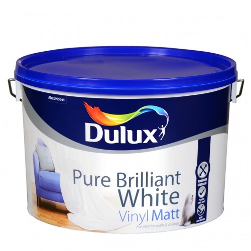 DULUX Vinyl Matt Pure Brilliant WHITE 10L | 71721
