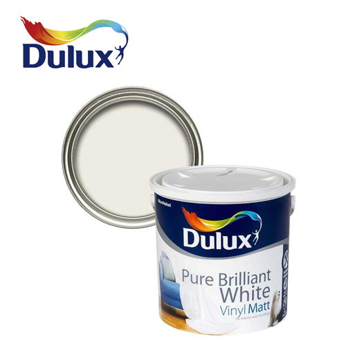 Dulux Vinyl Matt Pure Brilliant White 2.5L Interior Paint | 5084559
