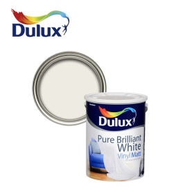 Dulux Vinyl Matt Pure Brilliant White 5L Interior Paint | 5084560