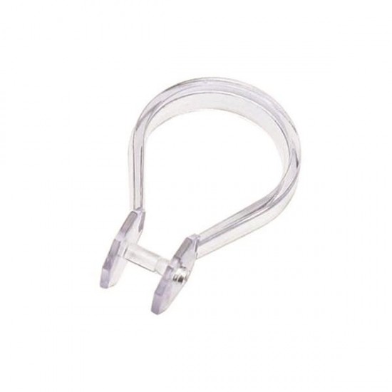 EUROSHOWERS Clip-On Curtain Rings (12 Pcs) CLEAR | 19460 