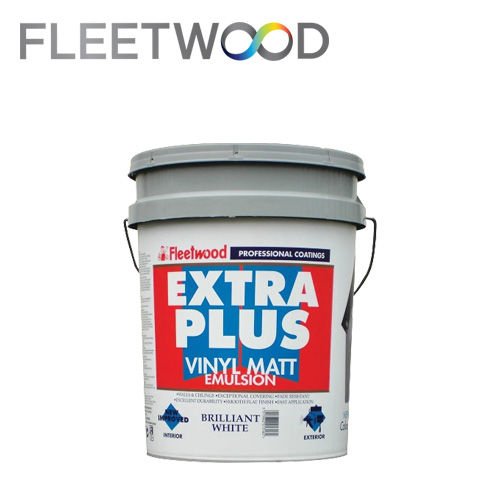 Fleetwood 17.5L Extra Plus Vinyl Matt Emulsion White Interior Paint | MEP17BW
