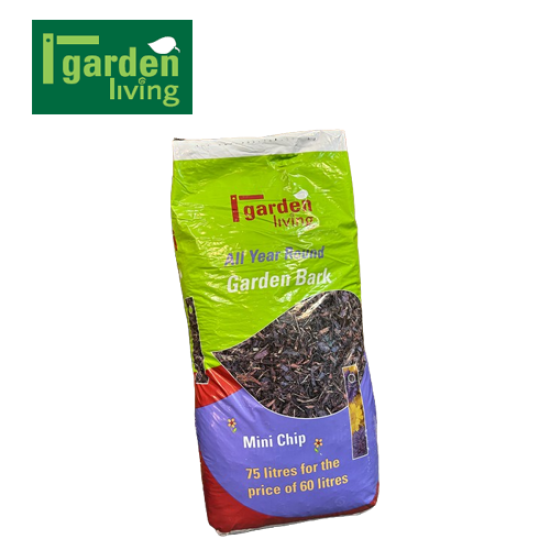 Garden Living Premium Garden Bark Mulch Mini Chip 75 Litre Bag | 10011001
