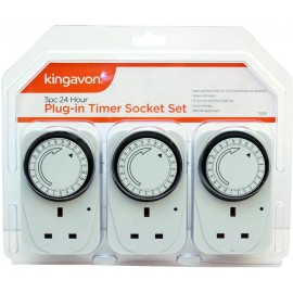 3pc 24 Hour Plug in Timer Socket Set | 54409
