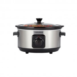 MORPHY RICHARDS Brushed Stainless Steel 3.5L Ceramic Slow Cooker | 414231