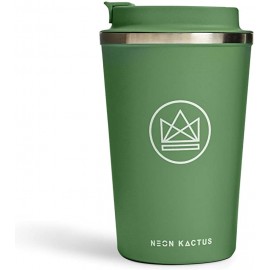 NEON KACTUS Double-Walled Stainless Steel Reusable Coffee Cup GREEN | 1220190