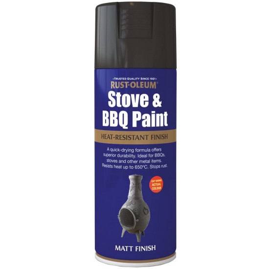 RUSTOLEUM Stove & BBQ Paint 400ml MATT BLACK | 252504
