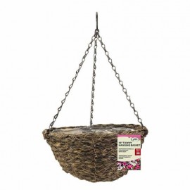 SMART GARDEN Tawny 14" Faux Rattan Hanging Basket | 6020118