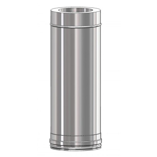 Mi-Flues System 2 Twin Wall Insulated Stove Chimney Flue Pipe - 150mm x 1000mm