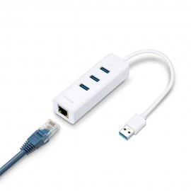 TP-LINK USB 3.0 3-Port Hub & Gigabit Ethernet Adapter 2 in 1 USB Adapter |  UE330