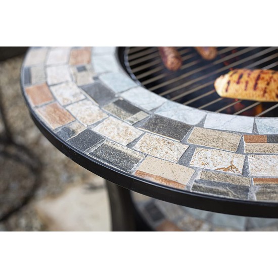 TRUE TEMPER Mykonos Mosaic & Tile Firepit | 58253