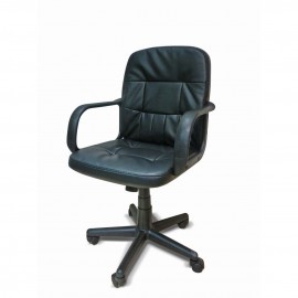 Computer Chair Faux Leather BLACK | 431250