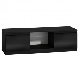 TV Cabinet with Blue LED Light - Gloss Black | 063458