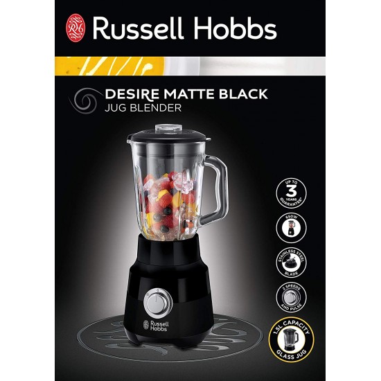 Russell Hobbs Desire Matte Black Hand Mixer 