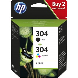 HP 304 2-pack Black/Tri-color Original Ink Cartridges | 3JB05AE 