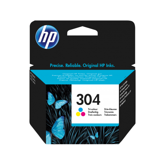 HP 304 Tri-color Original Ink Cartridge | N9K05AE